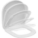 Toilet-seat soft closing, style: Wrapover for close-copuled toilet of 60cm & wall-hunged toilet of 48cm, color: White Toilet seats & covers