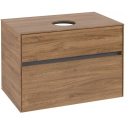 Furniture base without washbasin 80x54,8x50 material: Wood composite wall mounted, color: Wood Oak Cabinets without wash basin