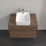 Βάση επίπλου χωρίς νιπτήρα 80x54,8x50 από ξύλο συνθετικό με 2 συρτάρια, Arizona Oak επίτοιχου τύπου, χρώμα: Ξύλο Καρυδιά Βάσεις επίπλου χωρίς νιπτήρα