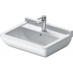 Νιπτήρας επίτοιχος 55x43x18 White High Gloss με 1 γούρνα με οπή στη μέση με υπερχείλιση από πορσελάνη, χρώμα: Λευκό επιφάνεια: Γυαλιστερή Επίτοιχοι