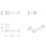 Χαρτοθήκη ανοιχτή από ορείχαλκο Gun Metal Brushed, χρώμα: Γκρι επιφάνεια: Βουρτσισμένη Χαρτοθήκες