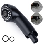 Phone battery kitchen material: Brass, color: Black Extractable showers