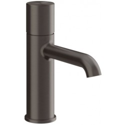 Wash basin tap Deck-mounted material: Brass mixer Without waste Μ size, color: Black surface: Brushed Deck-mounted