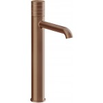 Wash basin tap Deck-mounted for free-standing washbasin material: Brass mixer Without waste Copper Brushed PVD, color: Bronze surface: Brushed Deck-mounted