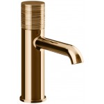 Wash basin tap Deck-mounted material: Brass mixer Without waste Μ size, color: Bronze surface: Glossy Deck-mounted