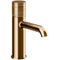 Wash basin tap Deck-mounted material: Brass mixer Without waste Μ size, color: Bronze surface: Glossy Deck-mounted
