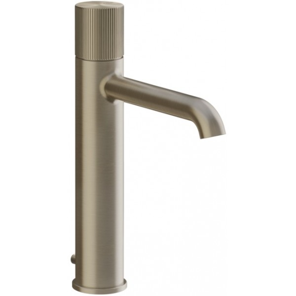 Wash basin tap Deck-mounted L size material: Brass mixer With pop-up waste set Finox Brushed Nickel, color: Chrome surface: Brushed Deck-mounted Wash basin tap Deck-mounted L size material: Brass mixer With pop-up waste set Finox Brushed Nickel, color: Chrome surface: Brushed Deck-mounted