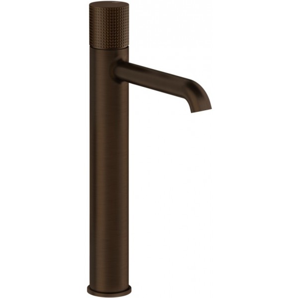 Wash basin tap Deck-mounted for free-standing washbasin material: Brass mixer Without waste, color: Bronze surface: Brushed Deck-mounted