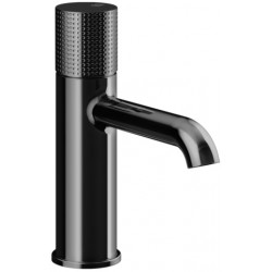 Wash basin tap Deck-mounted material: Brass mixer Without waste Μ size, color: Black surface: Glossy Deck-mounted