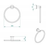 Towel ring closed material: Brass, color: Grey surface: Brushed Towel rings Towel ring closed material: Brass, color: Grey surface: Brushed Towel rings