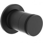 Diverter for concealed shower tap Wall-mounted complete 3 way material: Brass, color: Black surface: Brushed Diverters - external part Diverter for concealed shower tap Wall-mounted complete 3 way material: Brass, color: Black surface: Brushed Diverters - external part