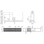 Απορροφητήρας καμινάδα κεντρική 180cm 276 W με φωτισμό Strip LED 1×7 W 3500 K Island, χρώμα: Λευκό Καμινάδες κεντρικές