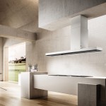 Απορροφητήρας καμινάδα κεντρική 180cm 276 W με φωτισμό Strip LED 1×7 W 3500 K Island, χρώμα: Λευκό Καμινάδες κεντρικές