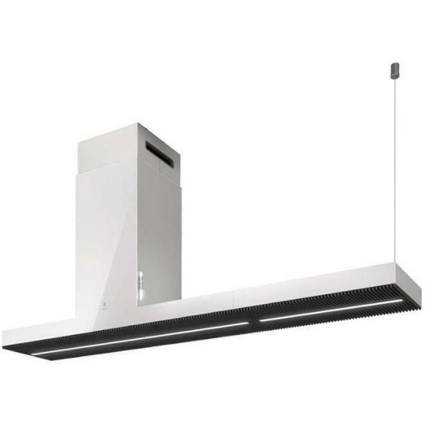 Απορροφητήρας καμινάδα κεντρική 180cm 276 W με φωτισμό Strip LED 1×7 W 3500 K Island, χρώμα: Λευκό Καμινάδες κεντρικές