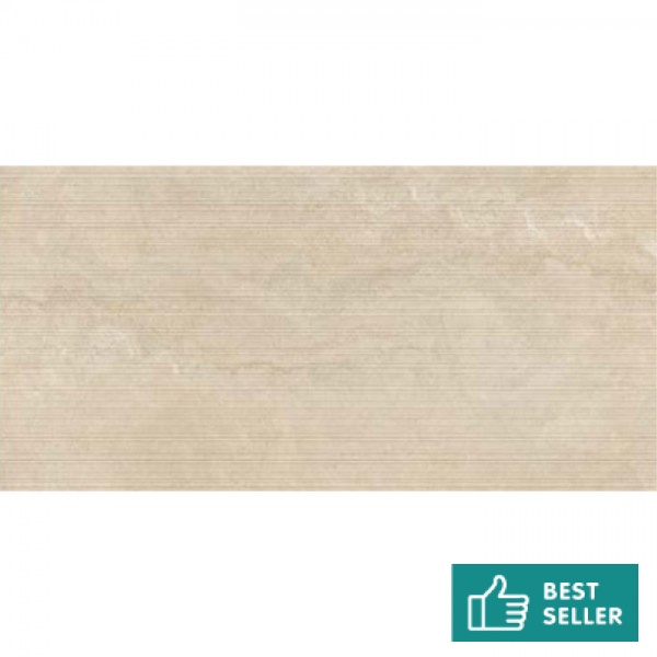 Border (listello) 59,8x119,8 Italy 1st choice rettificato Ribbed surface: Srained - Textured, hue: Beige Tile Liners (Listello)-Decore