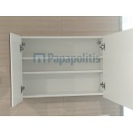Καθρέπτης, σχήμα: Ορθογώνιο 80x15x55 από ξύλο συνθετικό με ντουλάπι, Oak, χρώμα: Ξύλο Δρυς Καθρέπτες μπάνιου