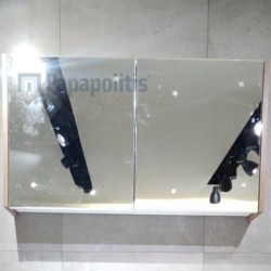 Bathroom mirror, shape: Rectangle 100x55x15 material: Wood composite, color: Wood Oak Mirrors