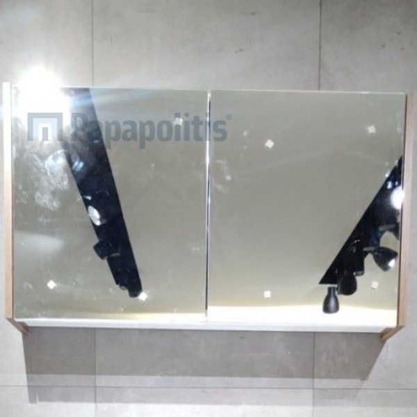 Bathroom mirror, shape: Rectangle 100x55x15 material: Wood composite, color: Wood Oak Mirrors Bathroom mirror, shape: Rectangle 100x55x15 material: Wood composite, color: Wood Oak Mirrors