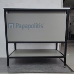 Βάση επίπλου χωρίς νιπτήρα 80x46x85 από MDF PET με πάγκο Solid, Lacato Light Grey επιδαπέδιου τύπου, χρώμα: Γκρι Βάσεις επίπλου χωρίς νιπτήρα