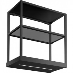 Ράφι απορροφητήρα 59,8x35x65cm, μαύρο ματ Εξαρτήματα ηλεκτρικών συσκευών