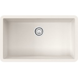 Νεροχύτης solid surface 70x40 χωρίς πάγκο υποκαθήμενος, 1 γούρνα (75x45cm) pure white, χρώμα: Λευκό Solid Surface