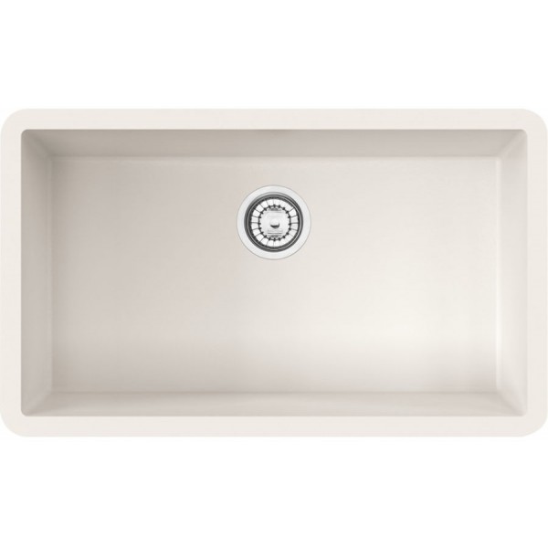 Νεροχύτης solid surface 70x40 χωρίς πάγκο υποκαθήμενος, 1 γούρνα (75x45cm) pure white, χρώμα: Λευκό Solid Surface