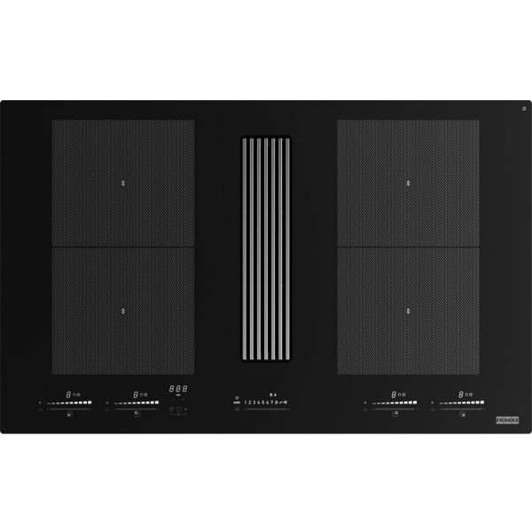 Εστίες με απορροφητήρα Black με γρίλιες Stainless Steel 83x52 Εστίες