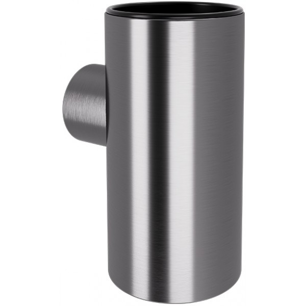 Ποτηροθήκη από ορείχαλκο επίτοιχος τύπος Gun Metal Brushed, χρώμα: Γκρι επιφάνεια: Βουρτσισμένη Ποτηροθήκες