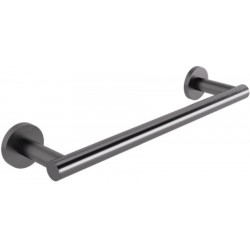 Towel 29cm Fixed material: Brass single, color: Grey surface: Glossy Towel rails