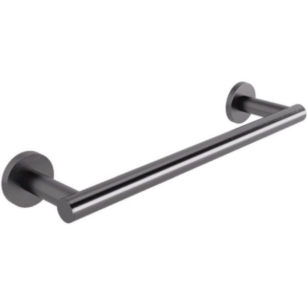 Towel 29cm Fixed material: Brass single, color: Grey surface: Brushed Towel rails