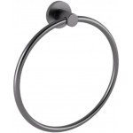 Towel ring closed material: Brass, color: Grey surface: Glossy Towel rings