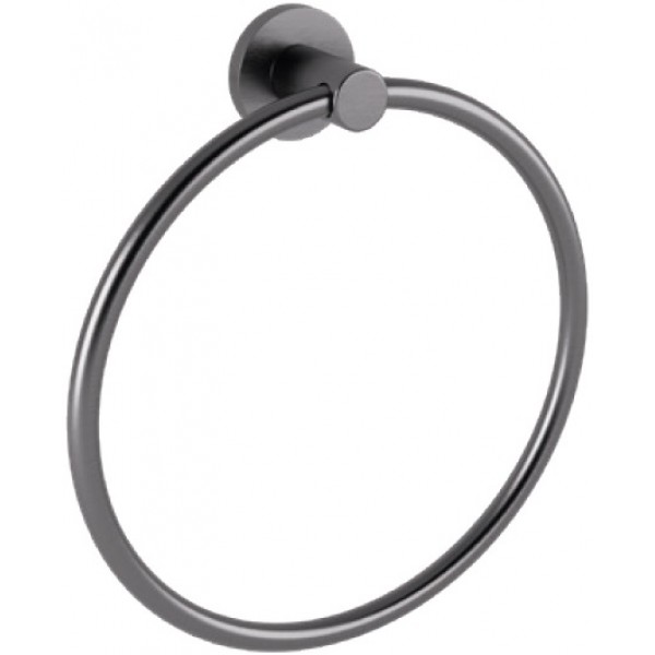 Towel ring closed material: Brass, color: Grey surface: Glossy Towel rings