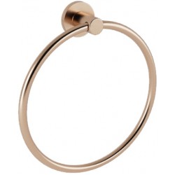 Towel ring closed material: Brass, color: Pink Gold surface: Brushed