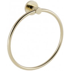 Towel ring closed material: Brass, color: Gold surface: Brushed