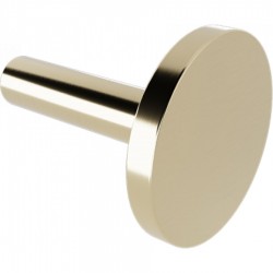 Άγκιστρο από ορείχαλκο μονό Φ6cm, Light Gold Brushed, χρώμα: Χρυσό επιφάνεια: Βουρτσισμένη Άγκιστρα