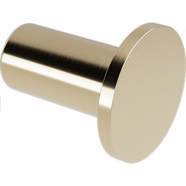 Άγκιστρο από ορείχαλκο μονό Φ2,8x3,2cm Light Gold Brushed, χρώμα: Χρυσό επιφάνεια: Βουρτσισμένη Άγκιστρα