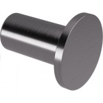 Hook Flat wall mounted material: Brass single, color: Grey surface: Brushed Hooks