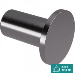 Άγκιστρο από ορείχαλκο μονό Φ2,8x3,2cm Gun Metal Brushed, χρώμα: Γκρι επιφάνεια: Βουρτσισμένη Άγκιστρα