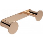 Hook double Flat wall mounted material: Brass, color: Pink Gold surface: Glossy Hooks