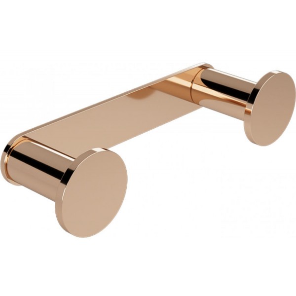 Hook double Flat wall mounted material: Brass, color: Pink Gold surface: Glossy Hooks