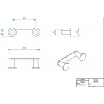 Άγκιστρο από ορείχαλκο διπλό Light Gold Gloss, χρώμα: Χρυσό επιφάνεια: Γυαλιστερή Άγκιστρα