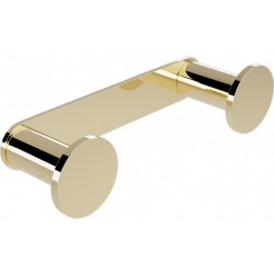 Hook double Flat wall mounted material: Brass, color: Gold surface: Glossy