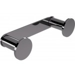 Hook double Flat wall mounted material: Brass, color: Grey surface: Glossy Hooks Hook double Flat wall mounted material: Brass, color: Grey surface: Glossy Hooks