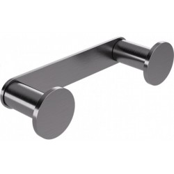 Άγκιστρο από ορείχαλκο διπλό Gun Metal Brushed, χρώμα: Γκρι επιφάνεια: Βουρτσισμένη Άγκιστρα
