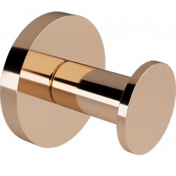 Hook Flat wall mounted material: Brass single, color: Pink Gold surface: Glossy Hooks