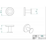 Άγκιστρο από ορείχαλκο μονό Gun Metal Gloss, χρώμα: Γκρι επιφάνεια: Γυαλιστερή Άγκιστρα
