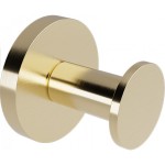 Hook Flat wall mounted material: Brass single, color: Gold surface: Brushed Hooks