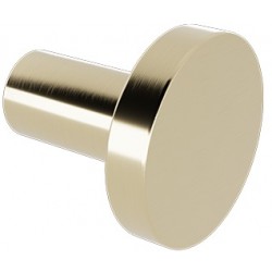 Άγκιστρο από ορείχαλκο μονό Φ3,8cm, Light Gold Brushed, χρώμα: Χρυσό επιφάνεια: Βουρτσισμένη Άγκιστρα