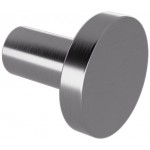 Hook Flat wall mounted material: Brass single, color: Grey surface: Brushed Hooks