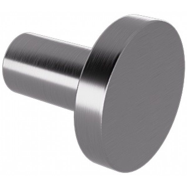Hook Flat wall mounted material: Brass single, color: Grey surface: Brushed Hooks